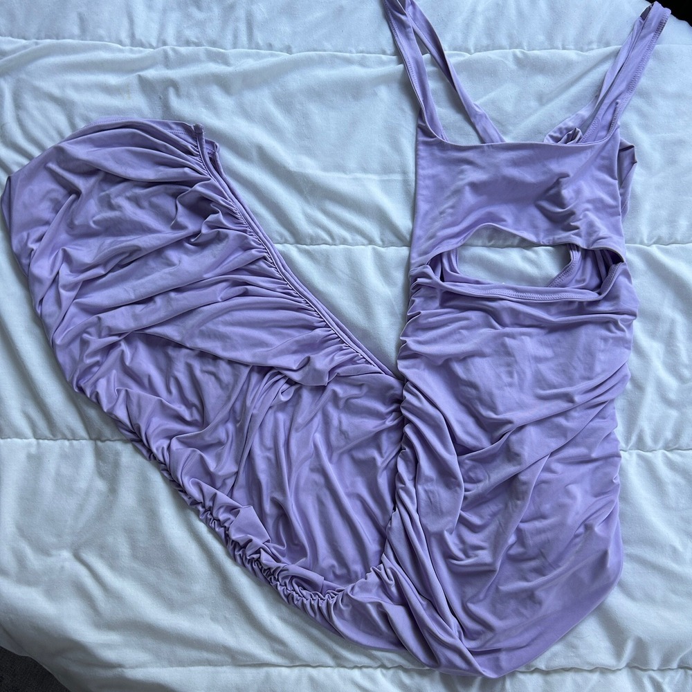 NEW Lucy in the Sky Ruched Cutout Maxi in Lilac Maxi Size XS Stretch Long‎ - Picture 3 of 6